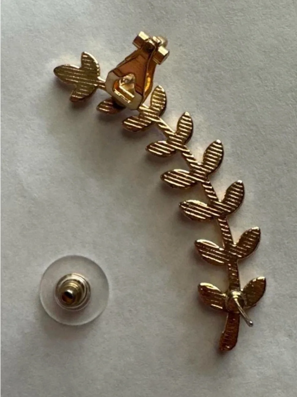 Gold Crystal Leaf Ear Cuff - Women Jewelry